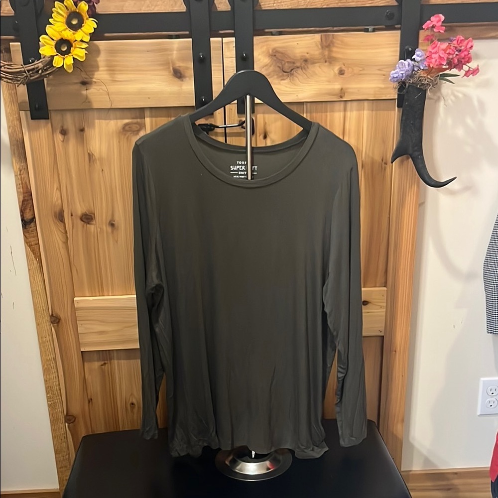 Torrid Olive Green Long Sleeve Tee